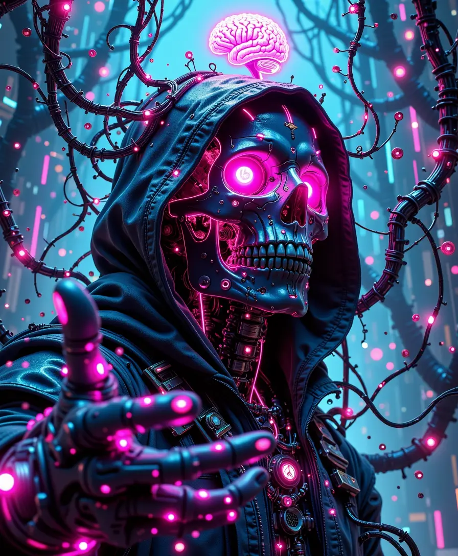 The Birth of NeuroDissident - glitch portrait